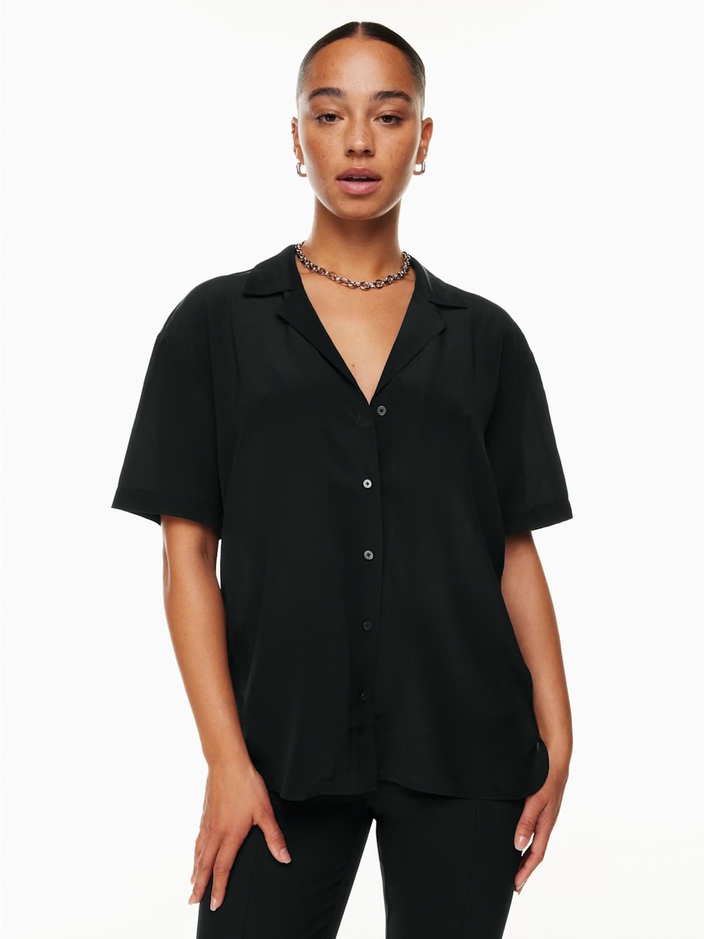 Babaton Academy Silk Shortsleeve Blouse
